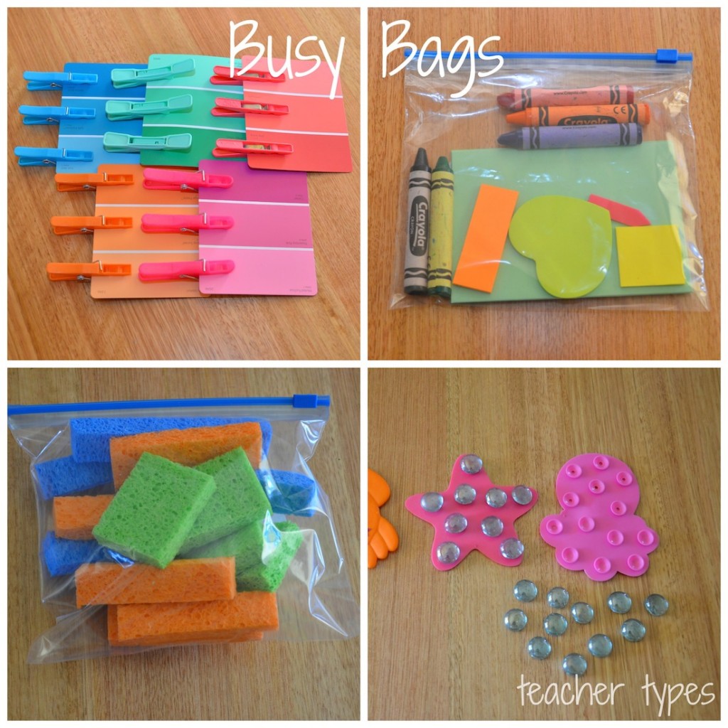 Busy Bags; teacher types; adelady