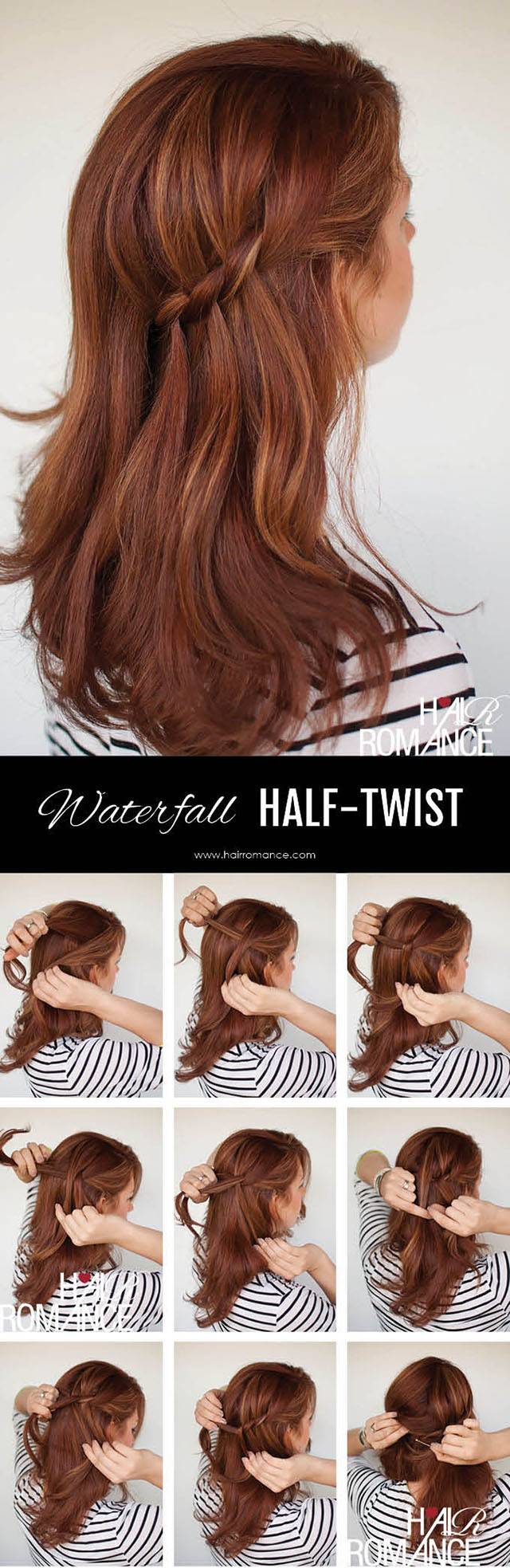Hair Romance - waterfall half twist tutorial 5; adelady