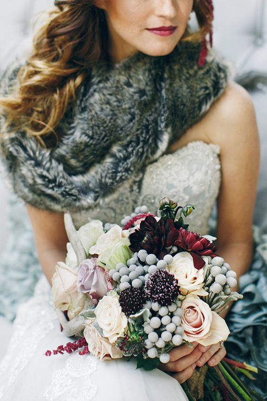 Winter Wedding Inspiration Photo 7 via Wedding Chicks on Pinterest