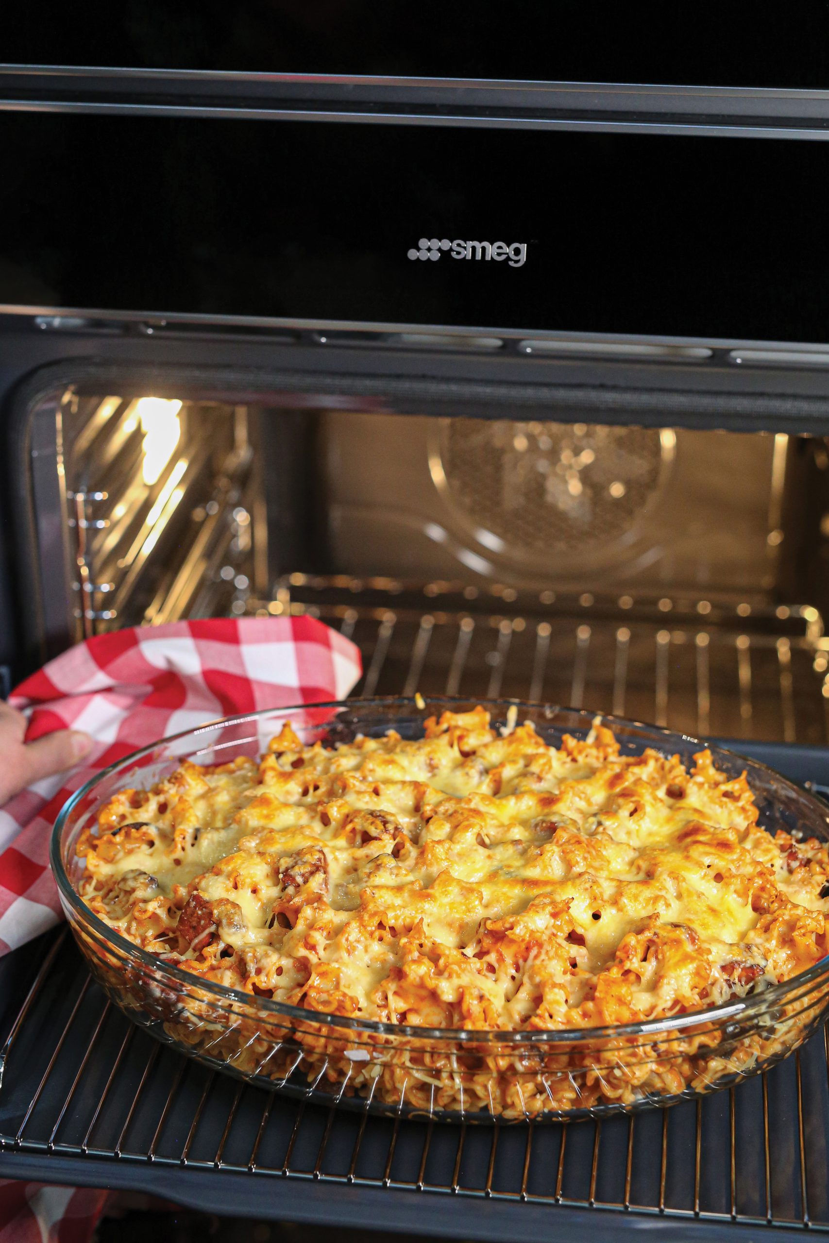 Recipe :: Chorizo and eggplant baked pasta