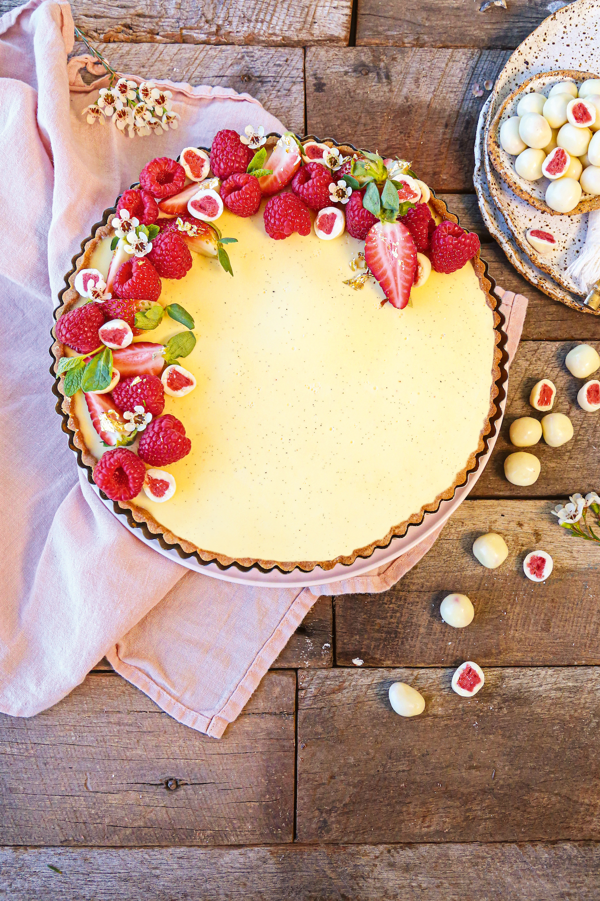 Recipe :: White chocolate and raspberry tart